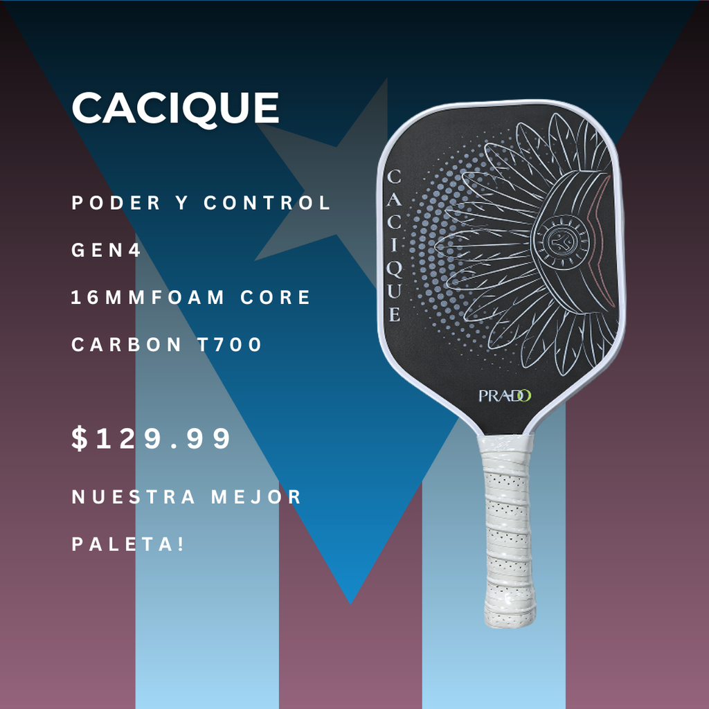 Cacique 16mm Raw Carbon MPP Foam Pickleball Paddle