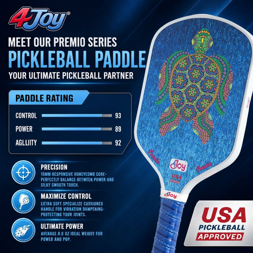 Turtle 4Joy Pickleball Paddle Premio Series