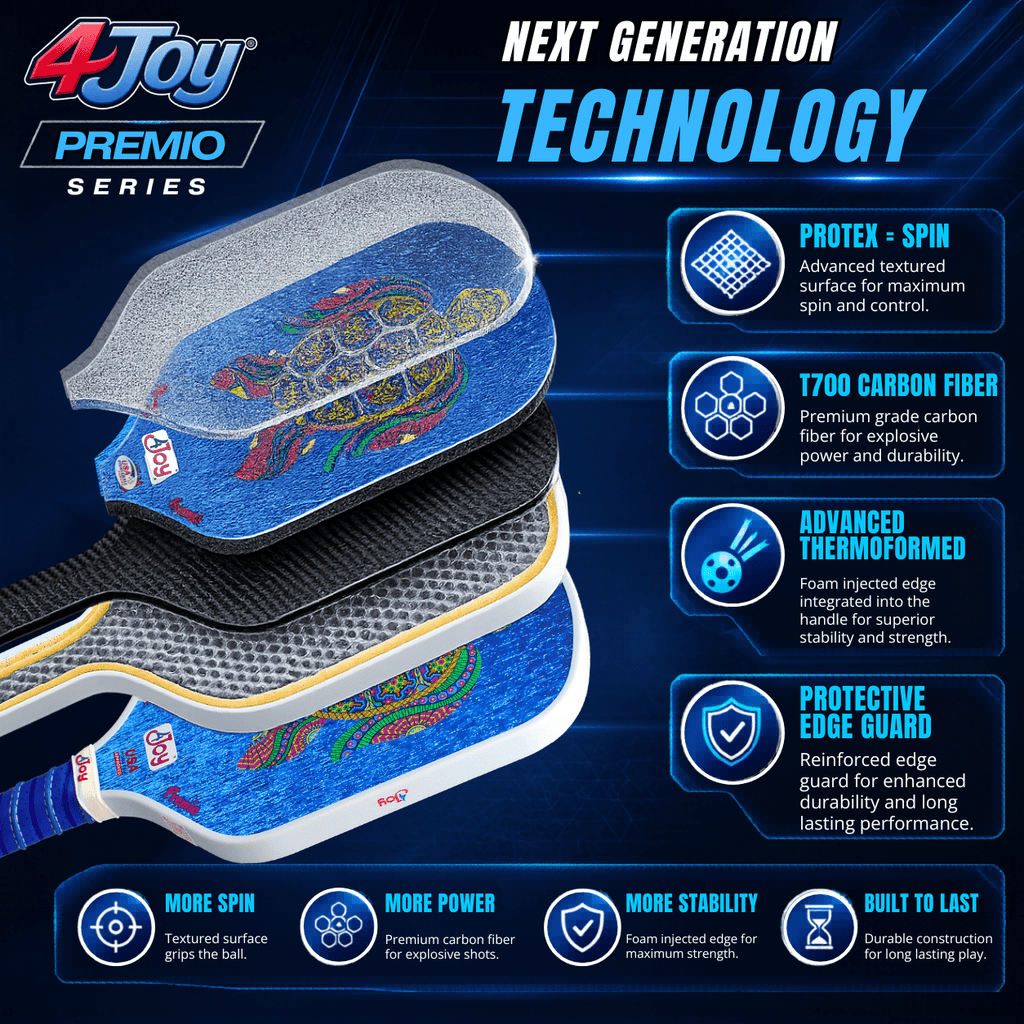 Turtle 4Joy Pickleball Paddle Premio Series
