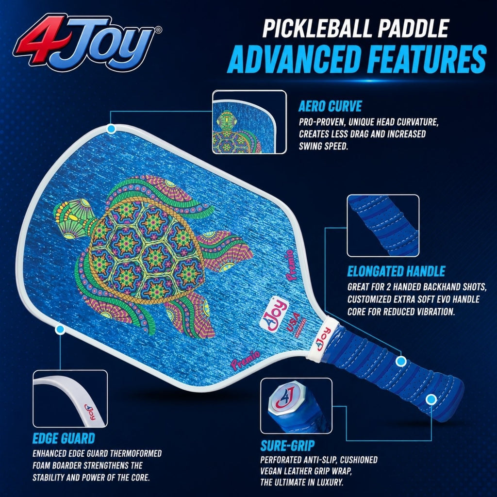 Turtle 4Joy Pickleball Paddle Premio Series